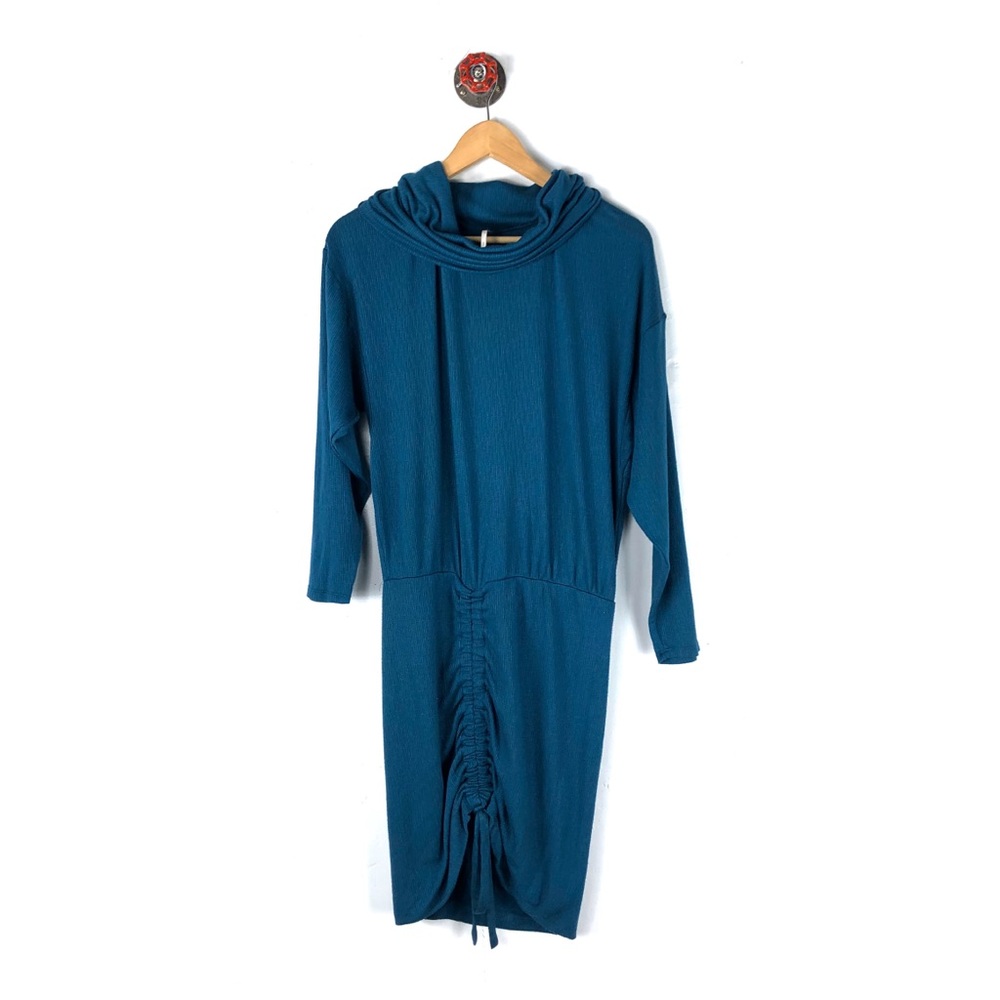 Free people dress sundown cowl neck cinch up small